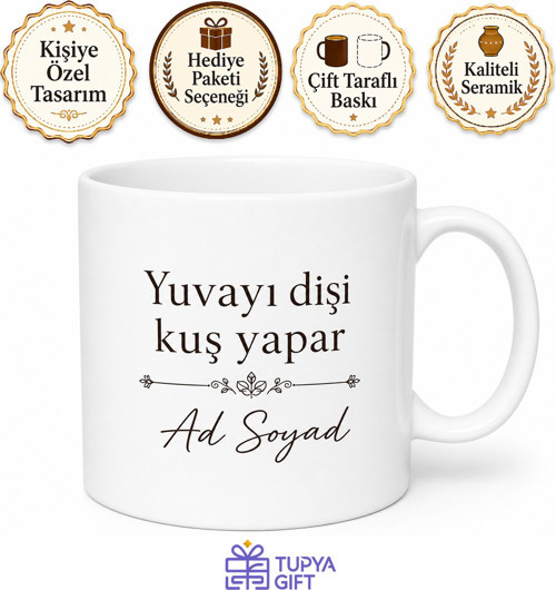 Memleket Atasözü Yazılı Baskılı Kupa Bardak Özel Tasarım Hediye