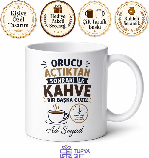Aralıklı Oruç Kahve Esprili Kupa Bardak Intermittent Fasting Hediye