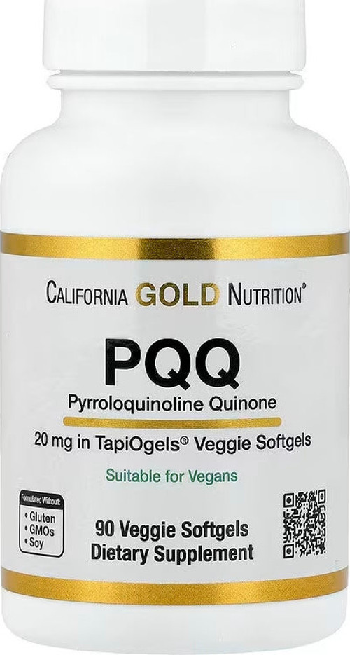 PQQ Pyrroloquinoline Quinone Brain Cognitive Antioxidants 20 mg 90 Veggie Softgels