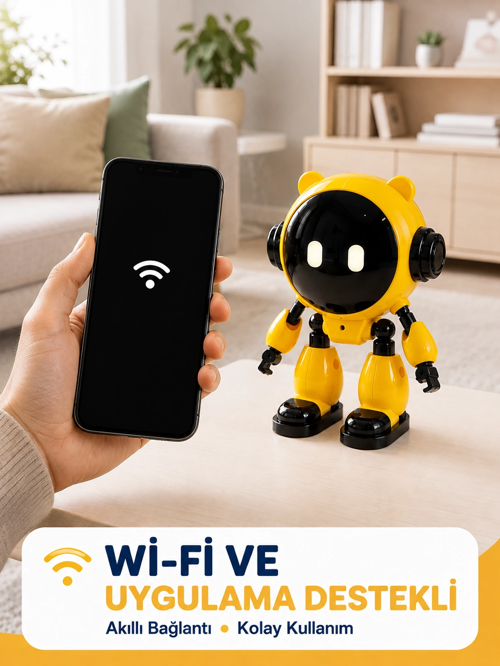 Türkçe Konuşan Yapay Zeka Robotu Çocuklar İçin Eğitici Akıllı Oyun Ders Arkadaşı