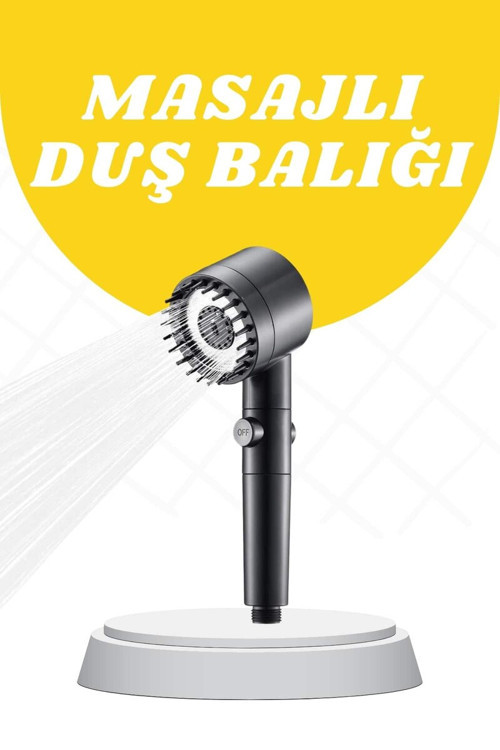 Yeni Nesil Masaj Etkili Duş Başlığı Su Basınçlı Tazyikli Özel - TEOLSA7123-3293