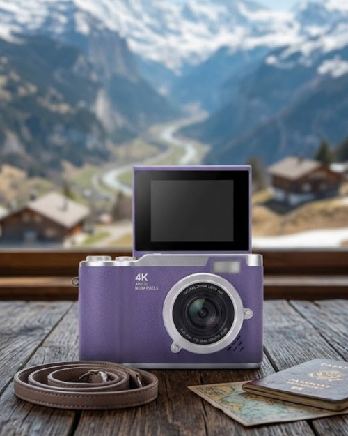 Vlog Kamera 4K Video 48 MP Otomatik Odaklı Flip Ekranlı - TEOLSA4156-2040