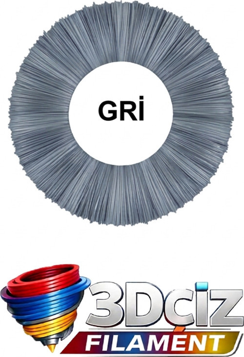 Pla 3D Kalem Filament Pla Gri Renk (2X5 Metre) 10 Metre Pla Filament