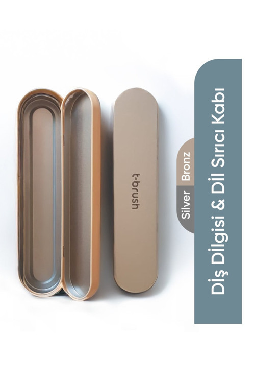 Tbrush Metal Kap - Dil Sıyırıcı Ve Diş Silgisi Kabı