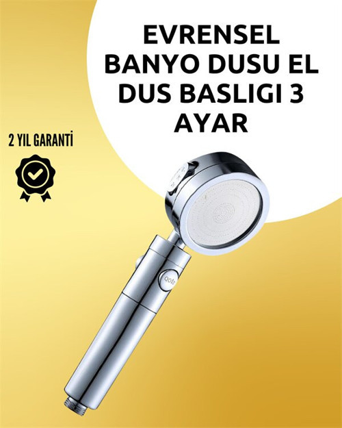 Masaj ve Yağmur Modlu Çok İşlevli Paslanmaz Çelik Duş Başlığı - TEOLSA1213-7073