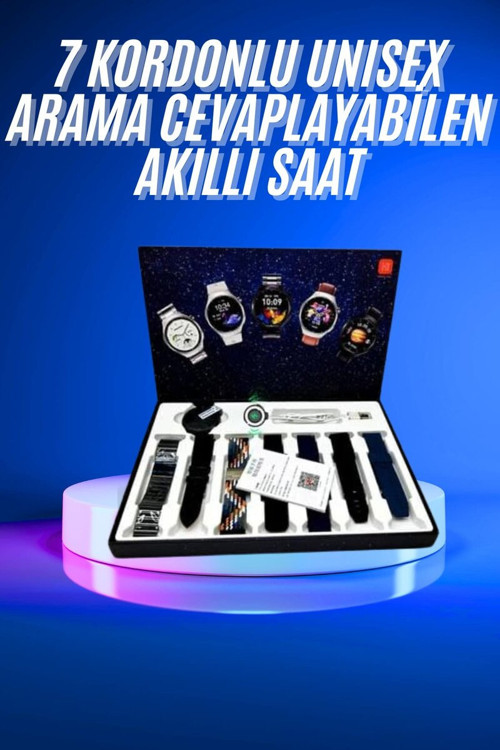 Akıllı Saat Çoklu Kordon Seçenekli Dokunmatik Ekran Nabız Sensörlü - TEOLSA2744-3647