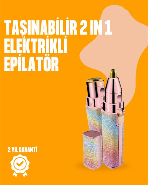 Mini USB Şarjlı Elektrikli Epilatör – Kaş ve Yüz Tüy Temizliği İçin 2'si - TEOLSA4011-3