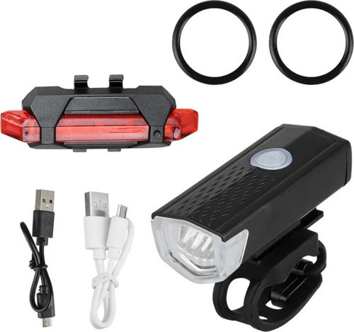 Su Geçirmez Usb Şarj Edilebilir Led Bisiklet Ön-Far Arka-Işık Lambası Işık Seti