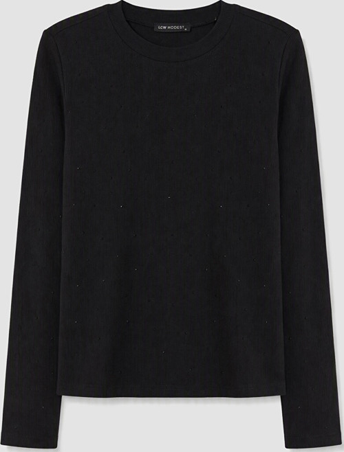 LCW Modest Siyah Dik Yaka Taşlı Kadın Body