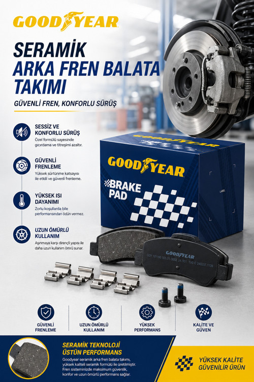 Bmw 3 serisi E93 2005-2015 Uyumlu Seramik Arka Fren Balata Takımı