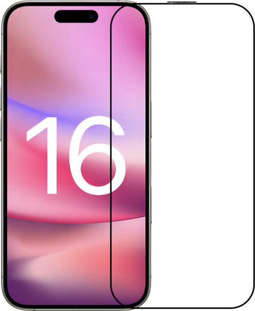 iPhone 16 Uyumlu Tam Kaplayan Temperli Cam Ekran Koruyucu Darbe Emici Anti Statik ESD Kırılmaz Cam