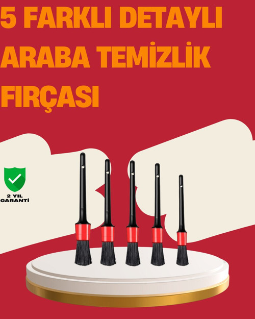 Araç İçi Detaylı Temizlik Seti-Araba Jant İç Yüzey Temizlik Fırçaları