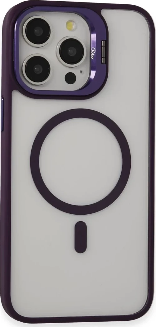 Joko Apple iPhone 14 Pro Kılıf Roblox Lens Magsafe Standlı Kapak - Derin Mor