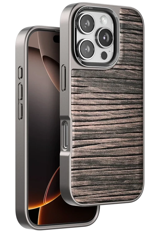 Venco Apple iPhone 16 Pro Wave Kapak - Kahverengi