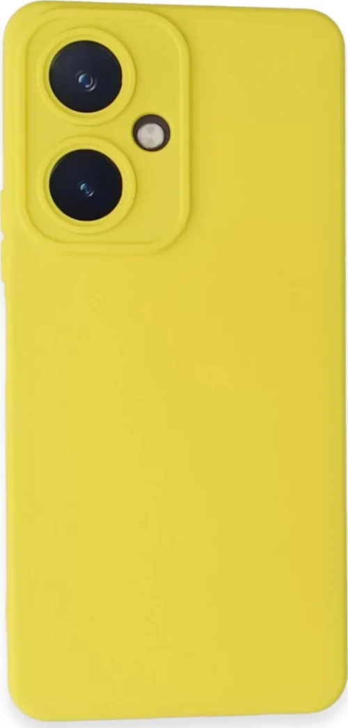 Newface Vivo Y27 Kılıf Nano içi Kadife Silikon - Sarı
