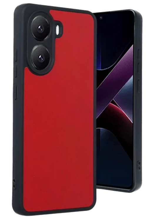 Newface Xiaomi Poco X7 Pro Kılıf Aras Deri Kapak - Kırmızı