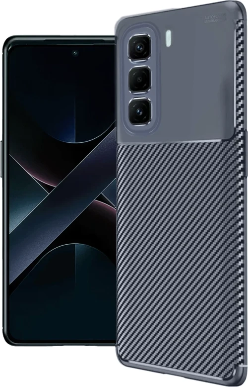 Newface İnfinix Hot 50 Pro Plus 4G Auto Focus Karbon Kapak - Lacivert