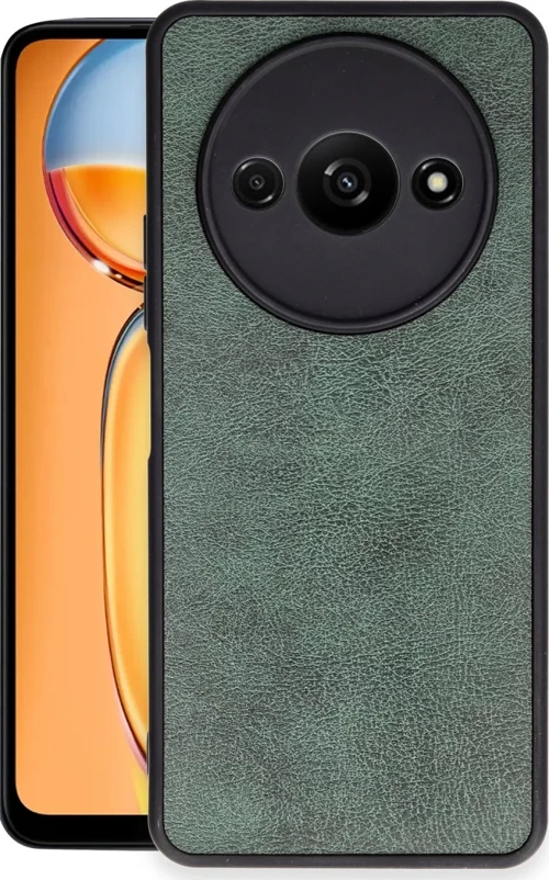 Newface Xiaomi Redmi A3 4G Kılıf Aras Deri Kapak - Koyu Yeşil