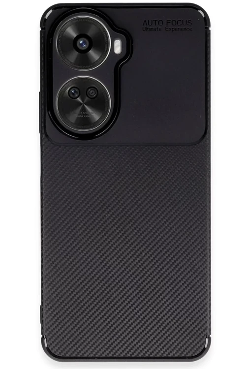 Newface Huawei Nova 12 SE Kılıf Auto Focus Karbon Kapak - Siyah