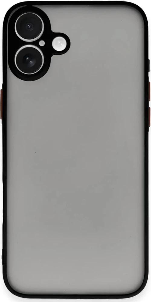 Newface Apple iPhone 16 Kılıf Montreal Silikon Kapak - Siyah
