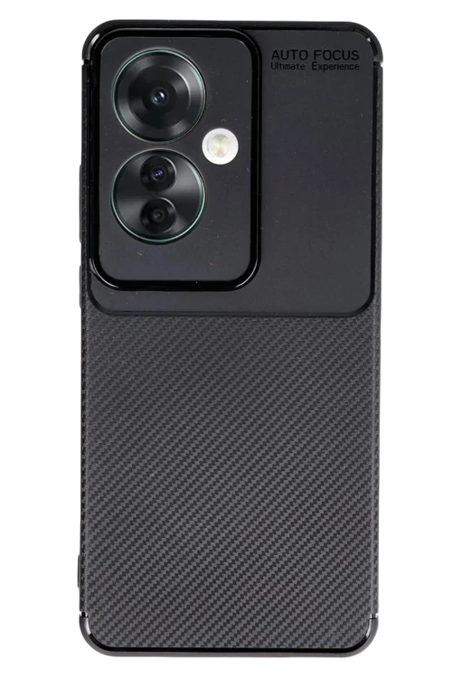 Newface Oppo Reno 11F Kılıf Auto Focus Karbon Kapak - Siyah