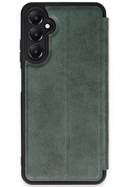 Newface Samsung Galaxy A35 5G Kılıf Flip Cover - Koyu Yeşil