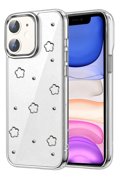 Newface Apple iPhone 12 Fiyonk Desenli Kapak - Desen 2