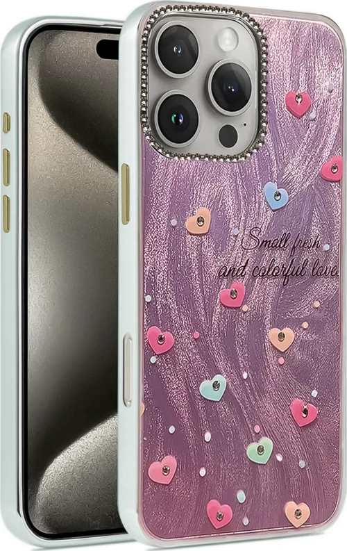 Newface Apple iPhone 16 Pro Max Kılıf Blade Aynalı Desenli Kapak - Desen 8