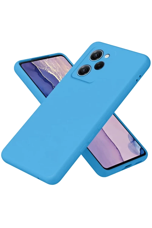 Newface Xiaomi Poco X5 Pro 5G Nano içi Kadife Silikon - Mavi