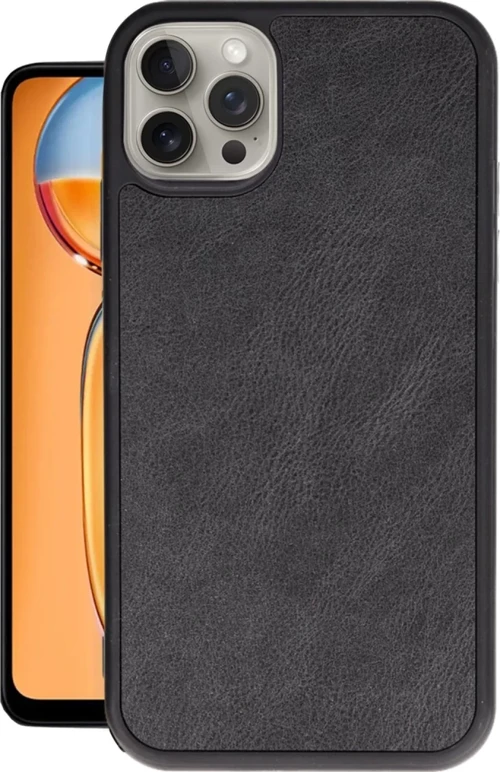 Newface Apple iPhone 15 Pro Kılıf Aras Deri Kapak - Siyah