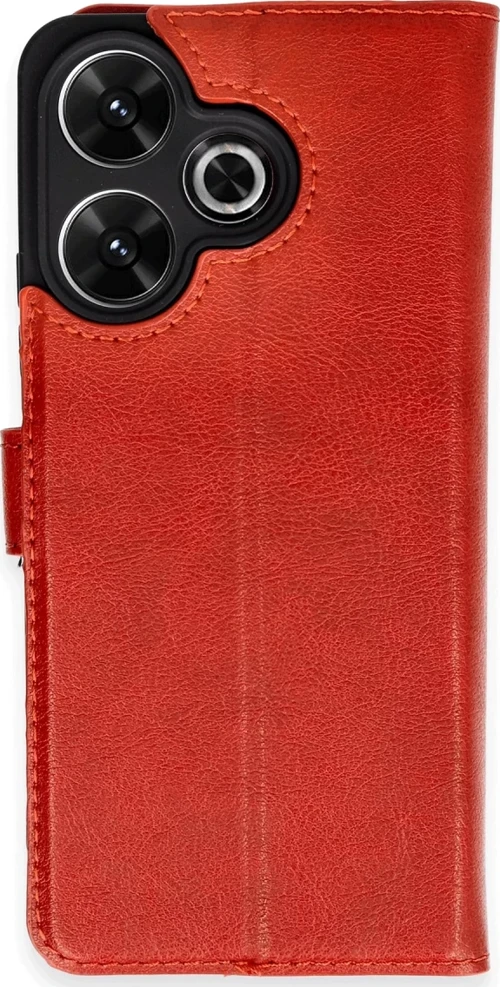 Newface Xiaomi Redmi 13 4G Kılıf Trend S Plus Kapaklı Kılıf - Kırmızı