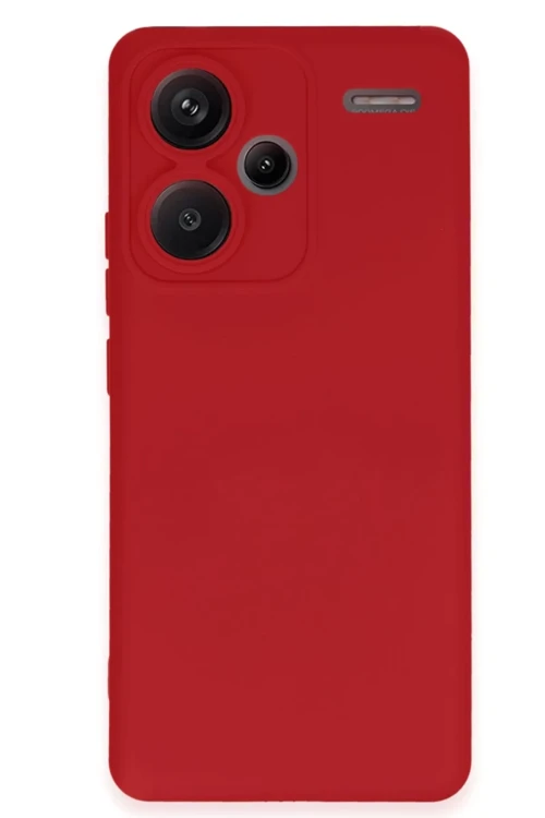 Newface Xiaomi Redmi Note 13 Pro Plus Kılıf Nano içi Kadife Silikon - Kırmızı