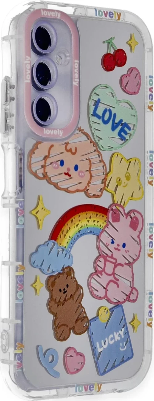 Newface Samsung Galaxy A05S Kılıf Reflexion Desenli Kapak - Desen 4