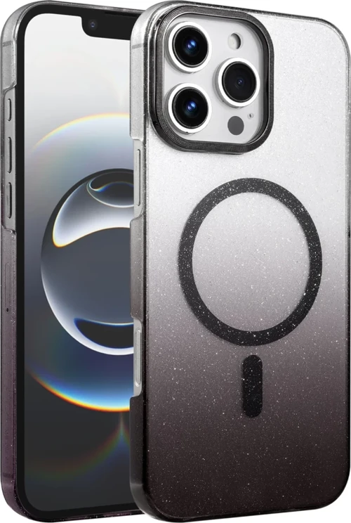 Newface Apple iPhone 16 Pro Glossy Magsafe Kapak - Siyah