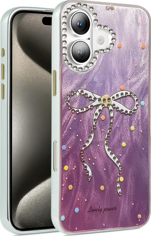 Newface Apple iPhone 16 Plus Kılıf Blade Aynalı Desenli Kapak - Desen 1
