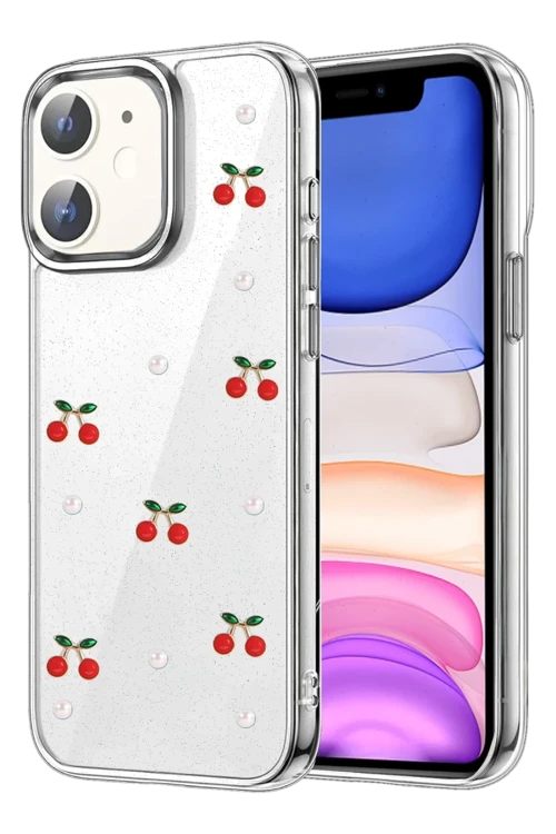 Newface Apple iPhone 12 Fiyonk Desenli Kapak - Desen 9