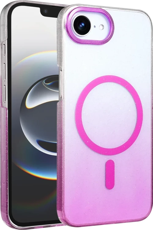 Newface Apple iPhone 16E Glossy Magsafe Kapak - Mor
