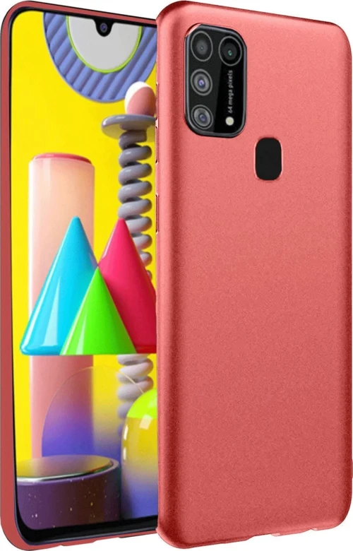 Newface Samsung Galaxy M31 Kılıf Nano içi Kadife Silikon - Kiremit
