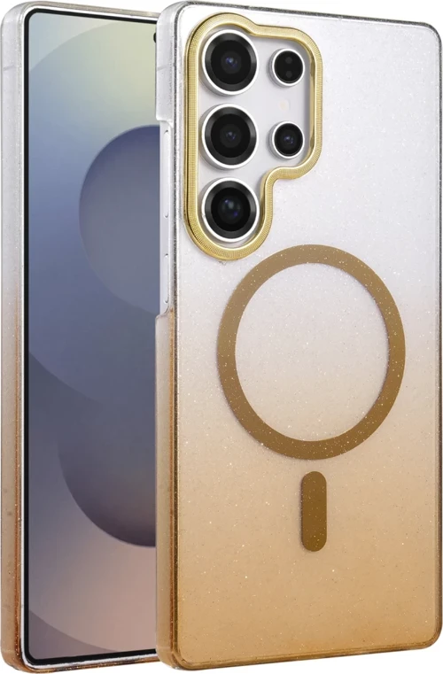 Newface Samsung Galaxy S24 Ultra Glossy Magsafe Kapak - Çöl Titanyum