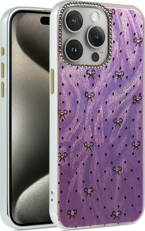 Newface Apple iPhone 15 Pro Max Kılıf Blade Aynalı Desenli Kapak - Desen 2