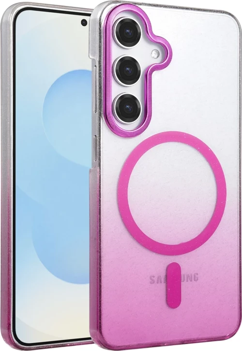 Newface Samsung Galaxy S24 FE Glossy Magsafe Kapak - Mor
