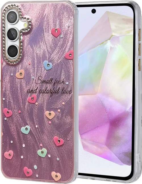 Newface Samsung Galaxy A35 5G Kılıf Blade Aynalı Desenli Kapak - Desen 8