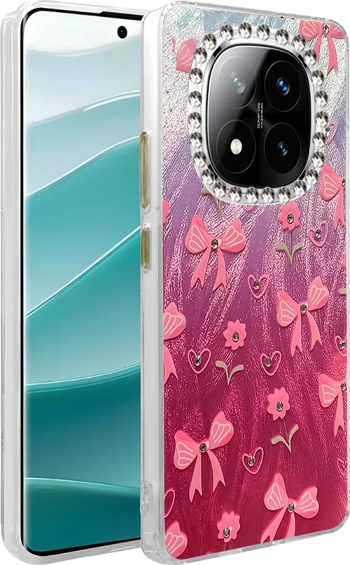 Newface Xiaomi Redmi Note 14 Pro 5G Kılıf Blade Aynalı Desenli Kapak - Desen 3