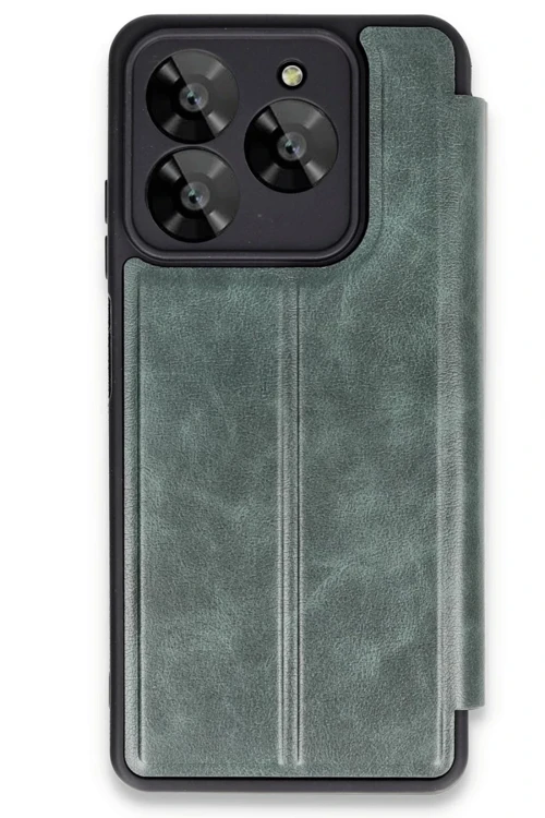 Newface General Mobile Era 30 Kılıf Flip Cover - Koyu Yeşil