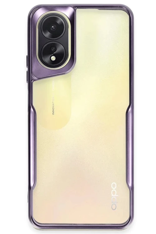 Newface Oppo A38 Kılıf Boyi Silikon Kapak - Derin Mor