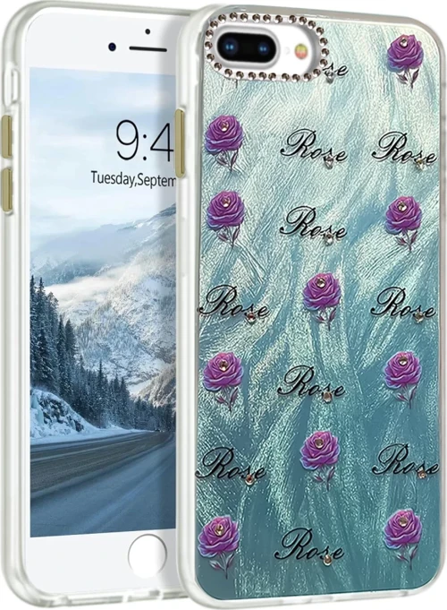 Newface Apple iPhone 7 Plus Kılıf Blade Aynalı Desenli Kapak - Desen 9