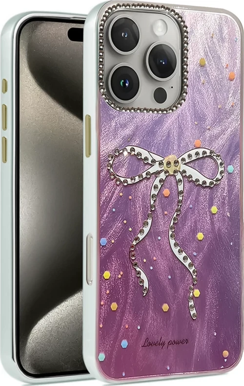 Newface Apple iPhone 16 Pro Kılıf Blade Aynalı Desenli Kapak - Desen 1