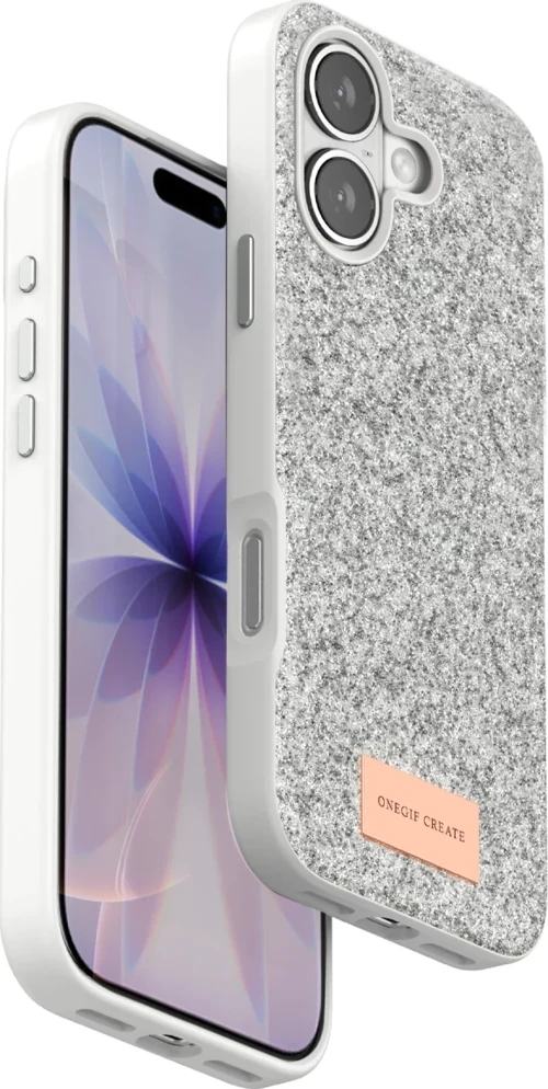 Onegif Apple iPhone 17 Bright Simli Kapak - Beyaz
