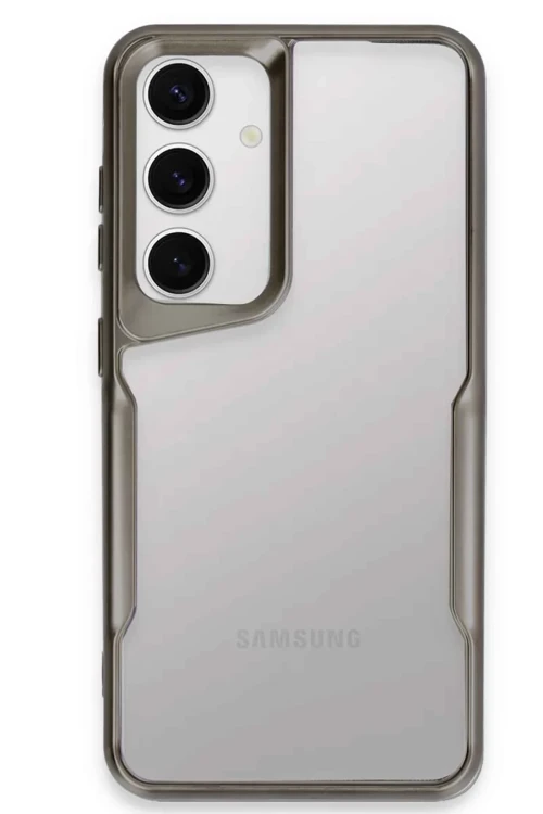 Newface Samsung Galaxy S24 Kılıf Boyi Silikon Kapak - Titan Gri