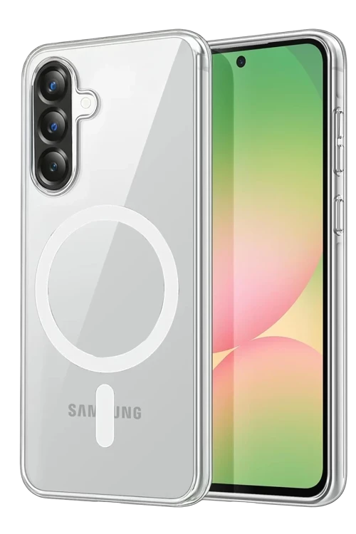 Newface Samsung Galaxy A57 5G Combo Sert Şeffaf Magsafe Kapak - Şeffaf